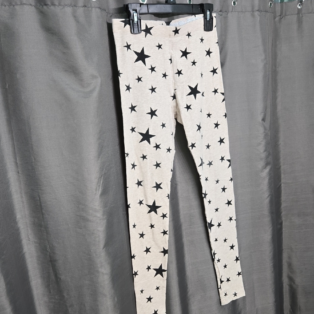 Wonder Nation Cream and Black Star Print Leggings